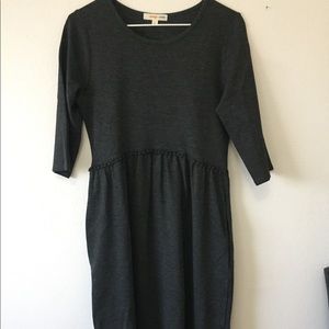 Roolee dark gray midi dress